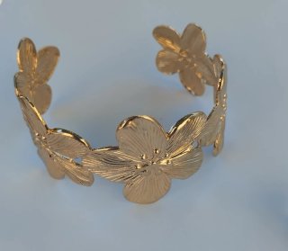 Set gioielli fiore oro e verde