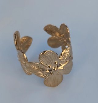 Set gioielli fiore oro e verde