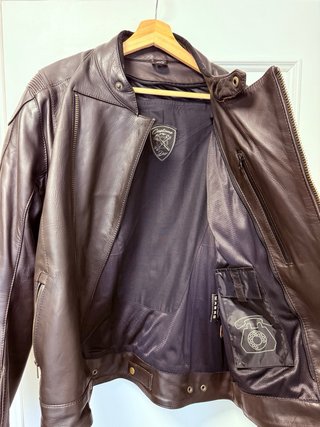 Chaqueta Moto Cuero DXR Icarus Marrón