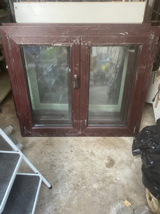 Ventana PVC/Aluminio imitación madera