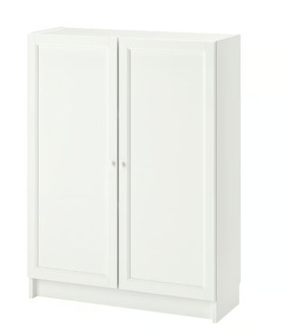 Librería BILLY con puertas OXBERG blanca