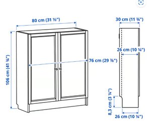 Librería BILLY con puertas OXBERG blanca