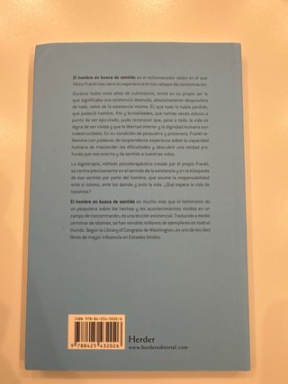 El Hombre En Busca de Sentido
