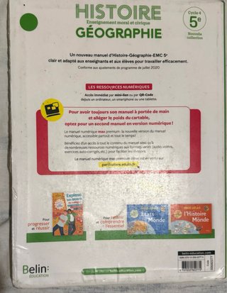 Histoire Géographie EMC 5e
