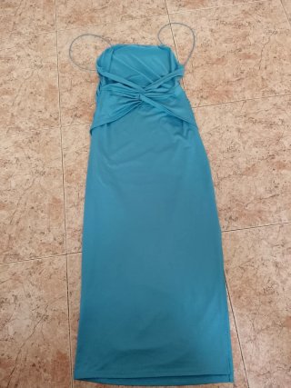Vestido largo azul