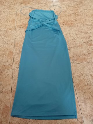 Vestido largo azul