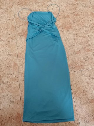 Vestido largo azul