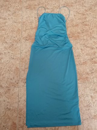 Vestido largo azul