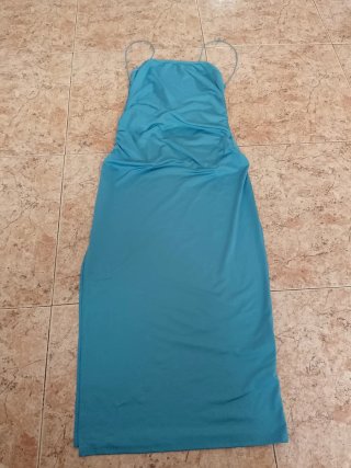 Vestido largo azul