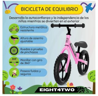 ¡NUEVA! Bicicleta de Equilibrio Rosa EIGHT4TWO