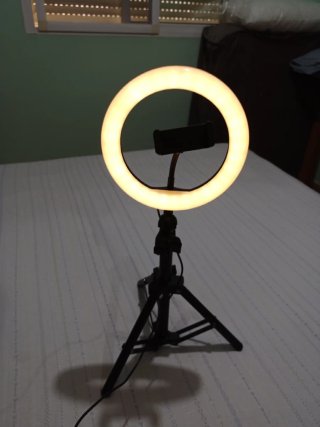 Aro de luz LED con trípode y soporte móvil