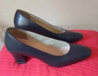 ZAPATOS PIEL AZUL