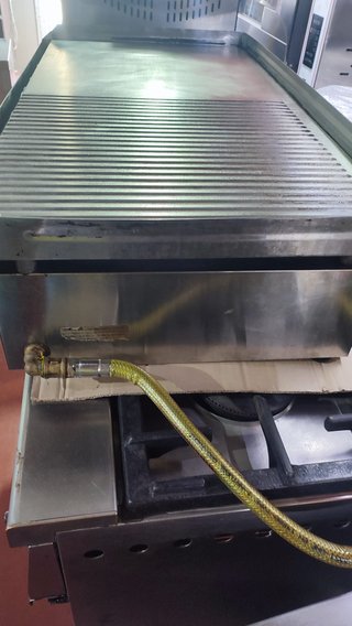 Plancha Industrial Gas 100 cm Mixta Lisa y Ranurad