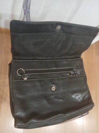 Cartera maletin Negra Piel