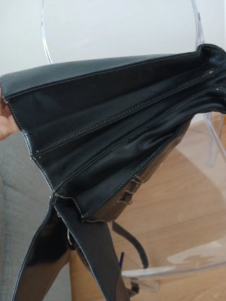 Cartera maletin Negra Piel