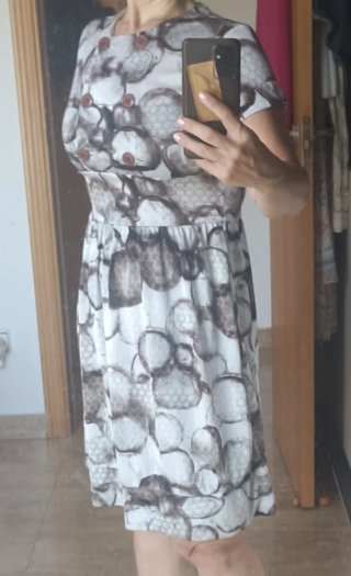 Vestido Mango Talla M Estampado