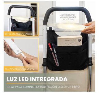 Barandilla de cama con organizador