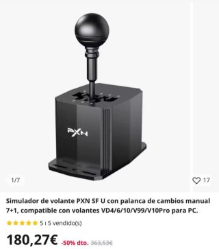 Palanca de cambios PXN SF U 7+1