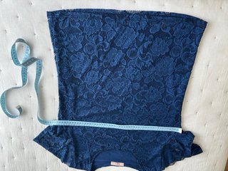 Camiseta encaje manga corta F&D azul