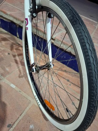 Bicicleta de paseo blanca