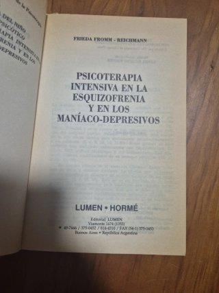 Friega Fromm Reichmann Psicoterapia intensiva