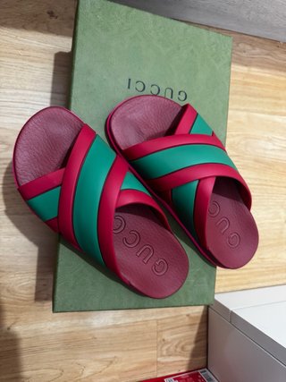 Sandalias Gucci Rojo y Verde