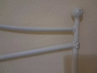 Cabecero de forja blanco 110cm