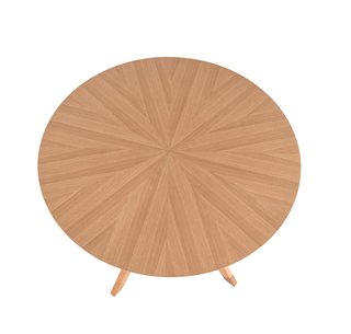 Mesa redonda de comedor de madera
