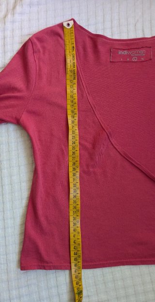 Chaqueta algodón corta color coral Indiwoman