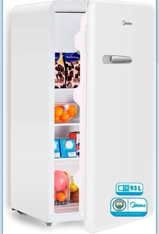 Nevera Midea Blanca retro 93L