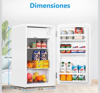 Nevera Midea Blanca retro 93L
