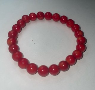 Pulsera Coral Rojo Teñido 8mm