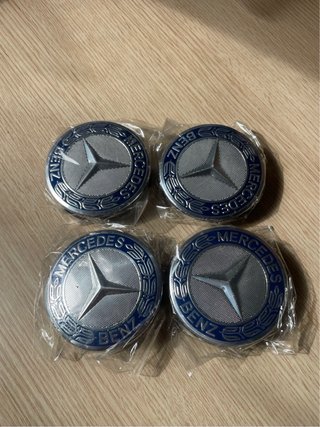 Tapabujes Mercedes Benz Azul (4uds)