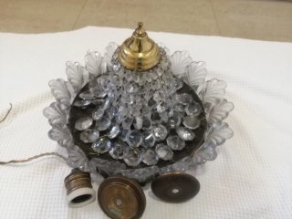 Lámpara techo MA cristal y metal