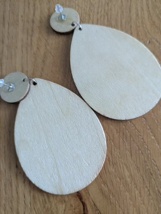 Pendientes colgantes de madera étnicos