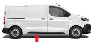 Moldura Puerta Corredera Trasera Derecha Imprimada (Chasis Corto) para Citroen SPACETOURER 2016, Fiat SCUDO KOMBI 2022, Opel ZAFIRA LIFE 2019, Peugeot TRAVELLER 2016 y Toyota PROACE VERSO 2016