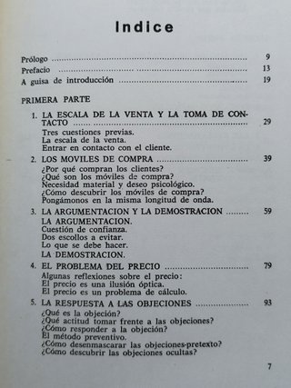 Libro "Técnica de la venta" - 1971