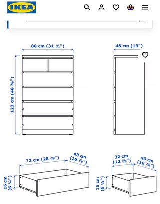 Cómoda Malm Ikea Blanca