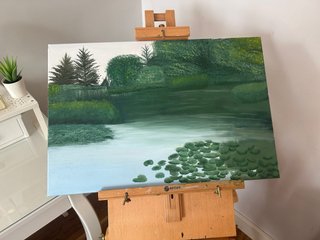 Cuadro pintado a mano paisaje