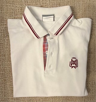Polo blanco uniforme escolar