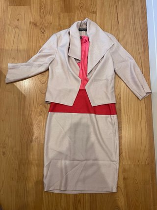 Vestido Sandro Ferrone Talla 40 Rosa y Rojo