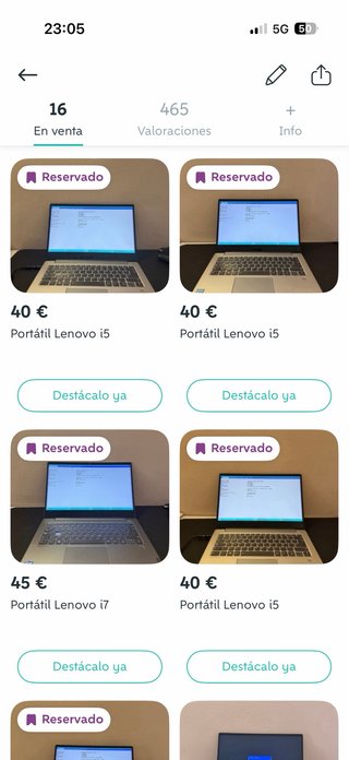 5 Portátiles Lenovo i5/i7