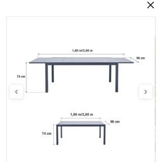 Mesa de exterior cristal y metal gris