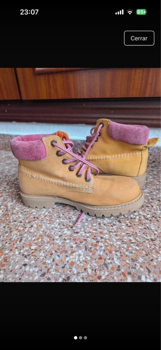 Botas Timberland Niña Marrones y Rosas
