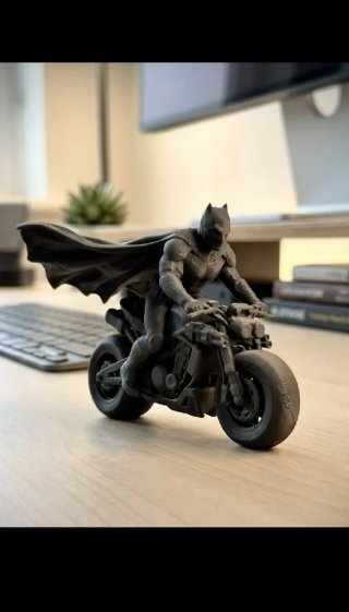 Figura Batman en Moto 3D