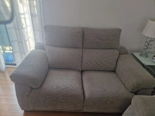Sofás de tela gris