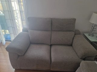 Sofás de tela gris