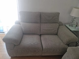 Sofás de tela gris