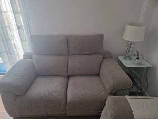 Sofás de tela gris