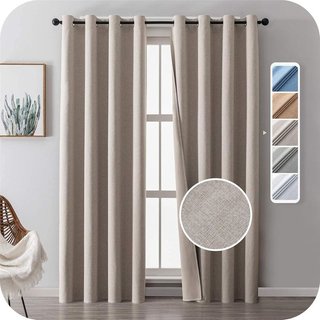 Cortinas Opacas Beige 2 Pzas